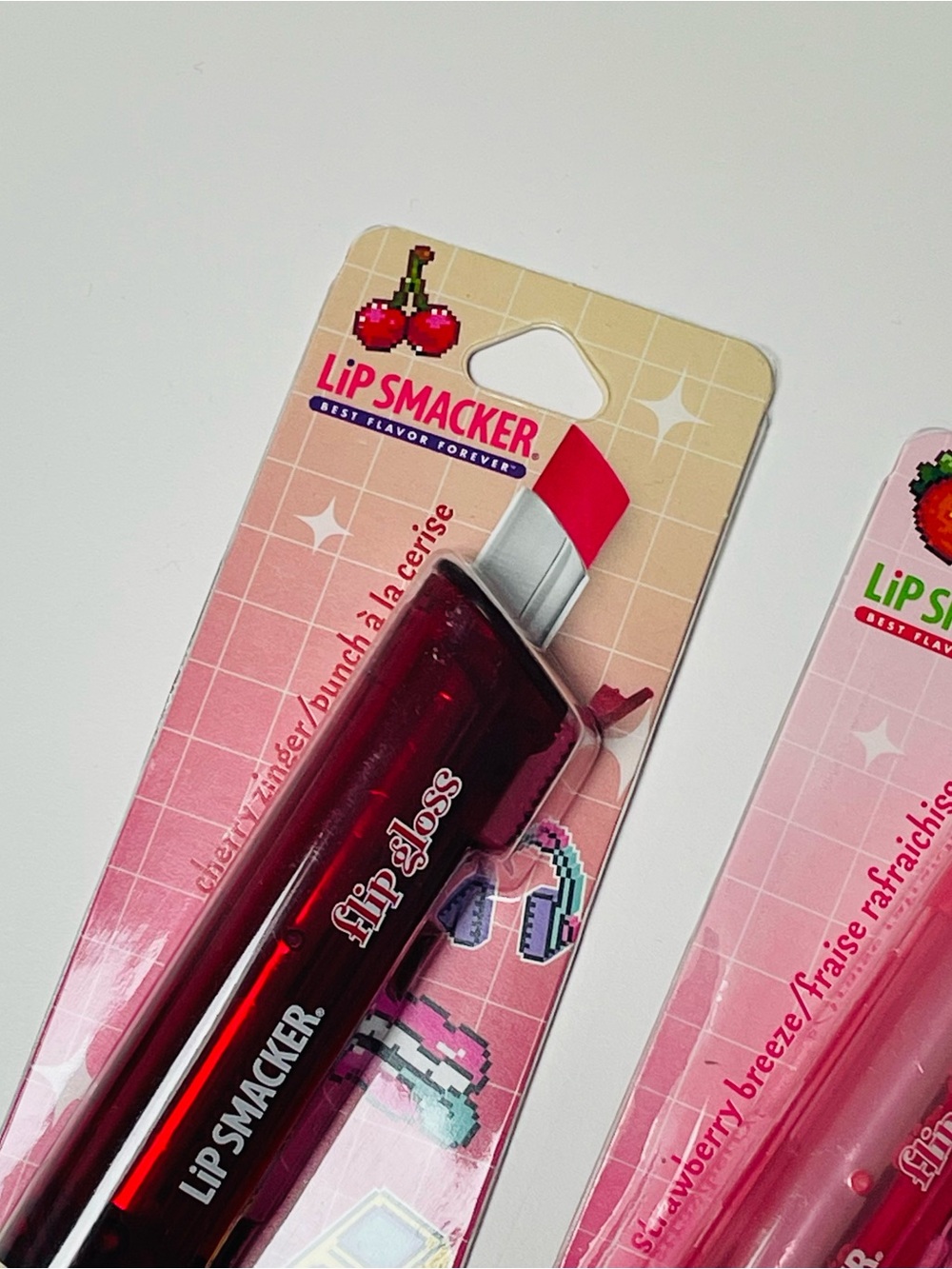 Set Lip Smacker Flip Gloss Strawberry Grape Cherry Fizz Brand New 2026 Complete - Picture 4 of 4